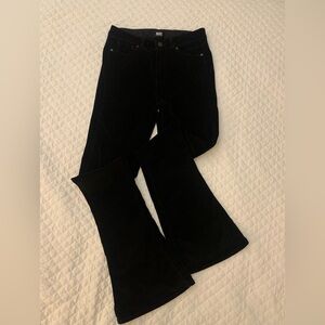 Paige High Rise Lou Lou Black Cotton Velvet 5 Pocket Jeans sz 27